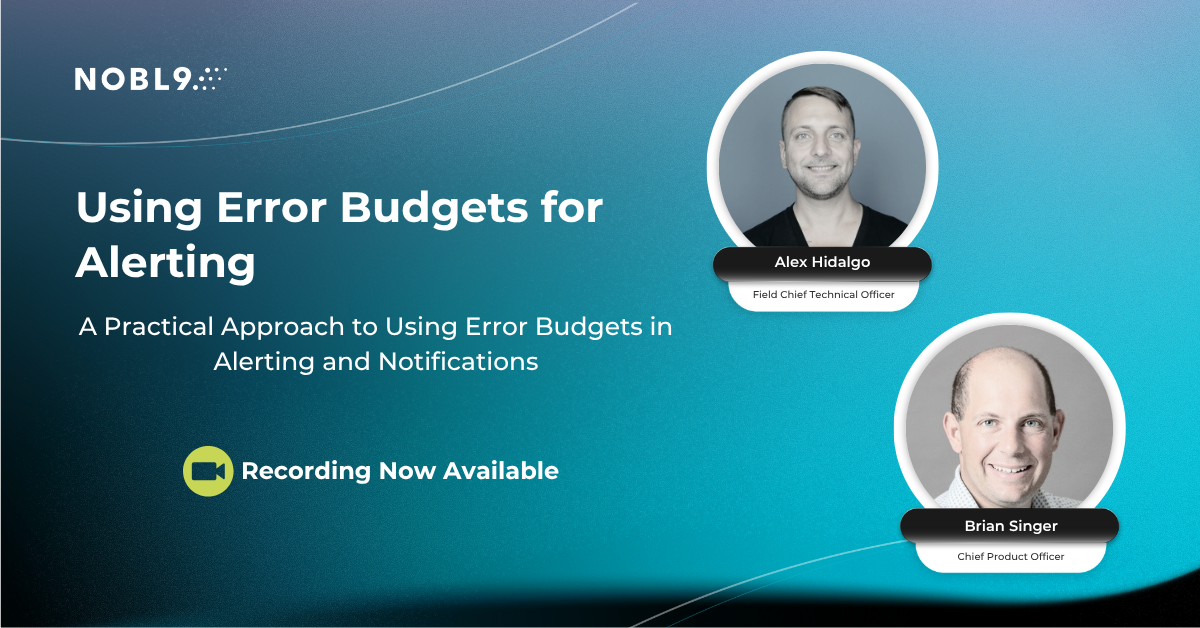 Alerting Using Error Budgets webinar