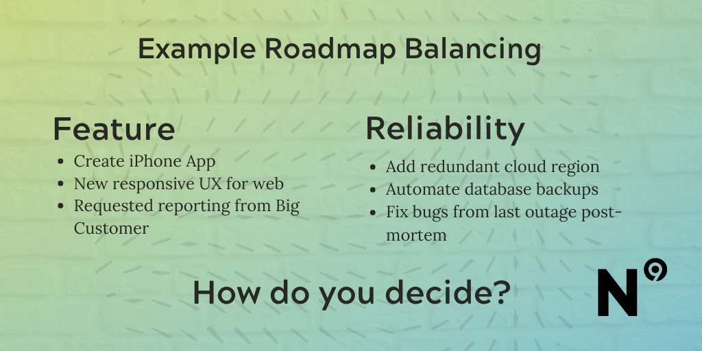 nobl9 example roadmap balancing