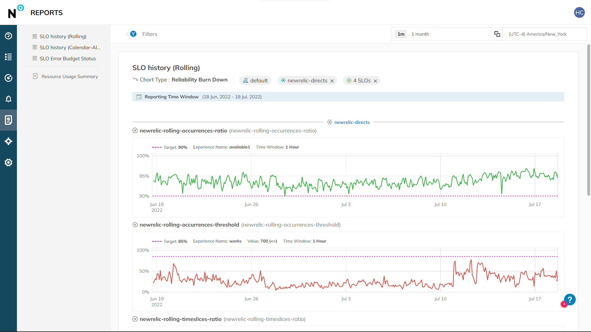 Real-time and historical reporting