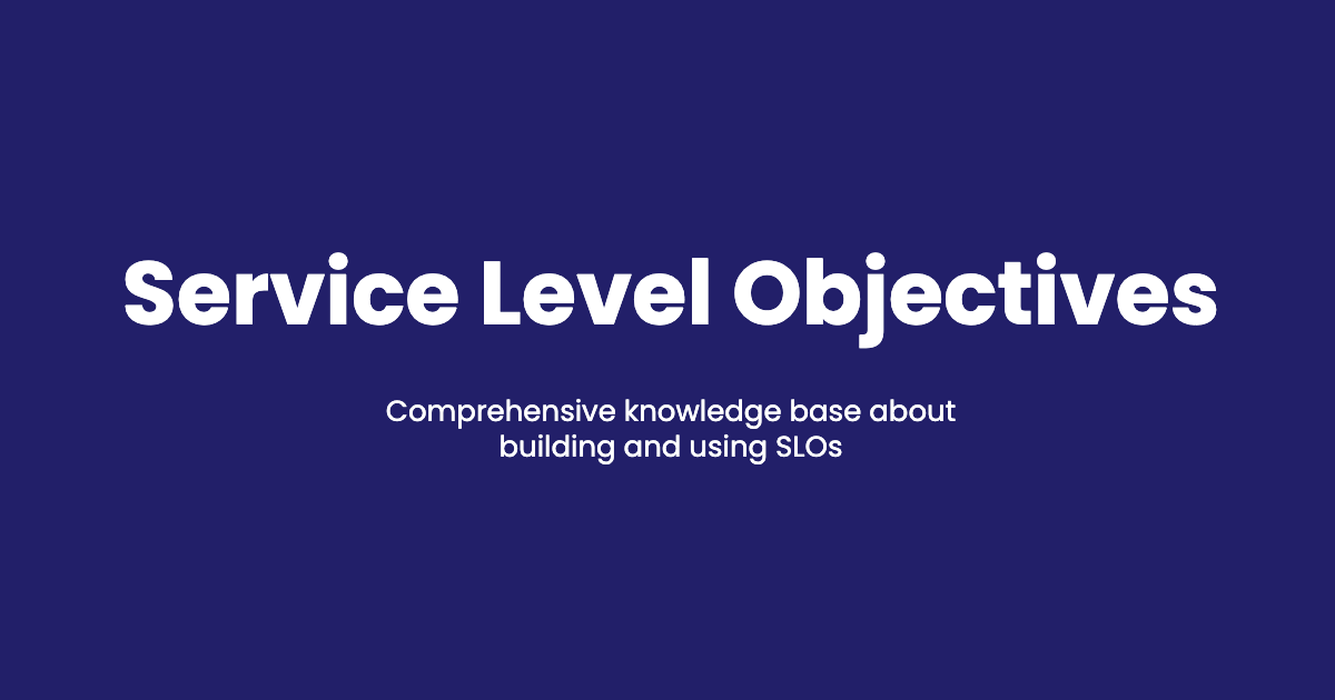 service level objectives knowledge base